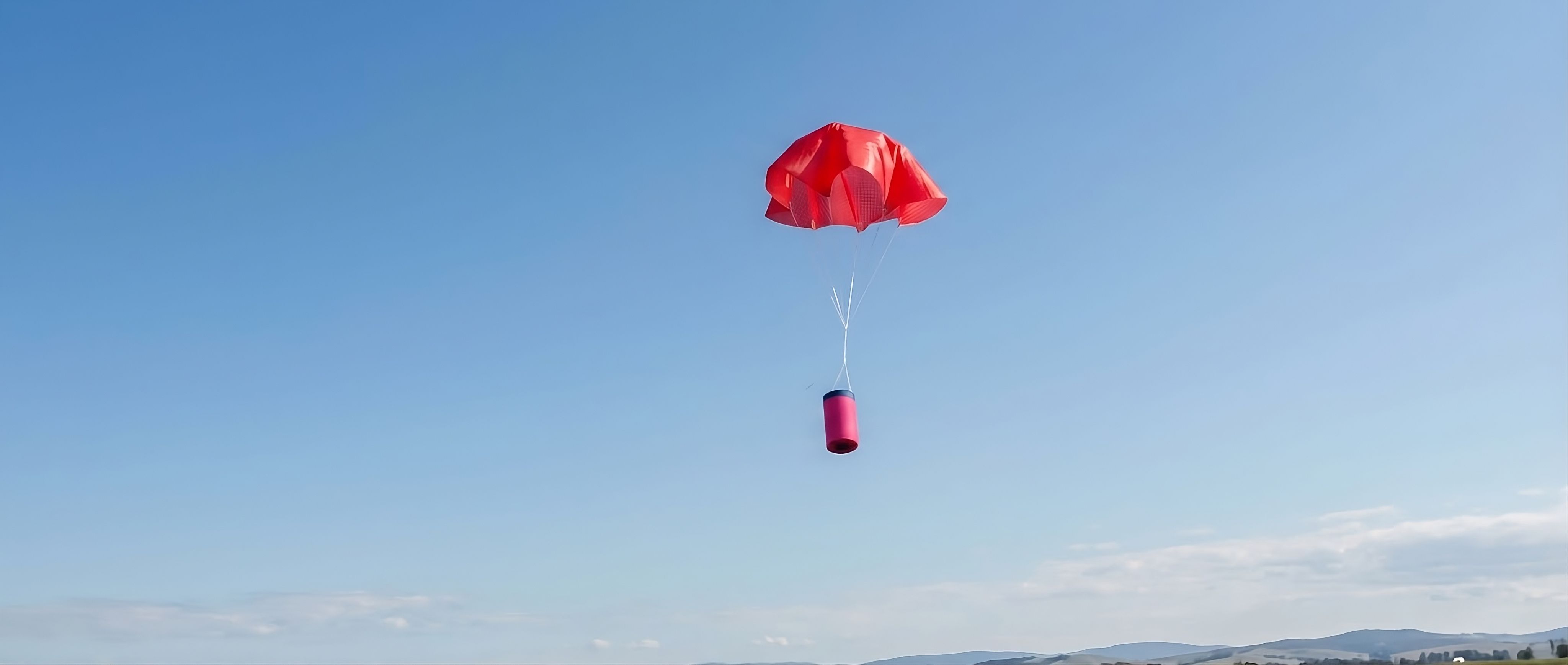 Cansat Junior descending under parachute